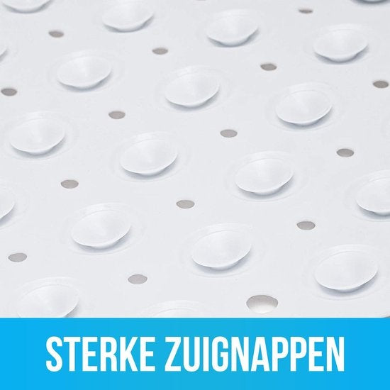 Strex Tapis de bain / Tapis antidérapant Douche - 53x53CM - Avec ventouses - Tapis de douche antidérapant pour la douche - Tapis de salle de bain