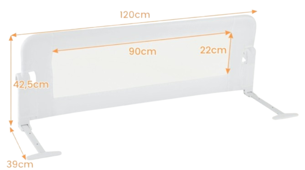 Costway BS10048WH - barrière de lit pliable pour votre enfant