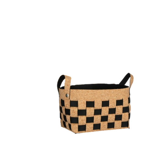 Panier de rangement rectangulaire noir 36x26x26 cm