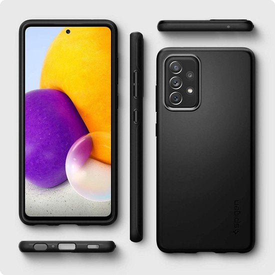 Spigen - Convient à l'étui Samsung Galaxy A72 Case - Back Case Thin Fit Black