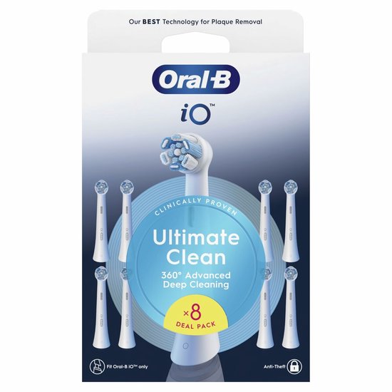 Oral-B têtes de brosse iO Ultimate Clean White - 8 pièces
