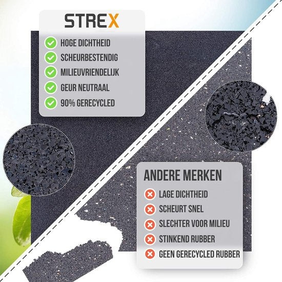 Tapis anti-vibrations Strex pour lave-linge et sèche-linge - 60 x 60 CM - Tapis insonorisant antidérapant - Amortisseur de vibrations - Tapis en caoutchouc