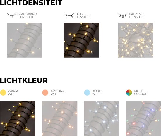 Stella LED, guirlande lumineuse, 8 m, 120 LED, blanc chaud, câble vert, pour l'intérieur et l'extérieur, 24 V