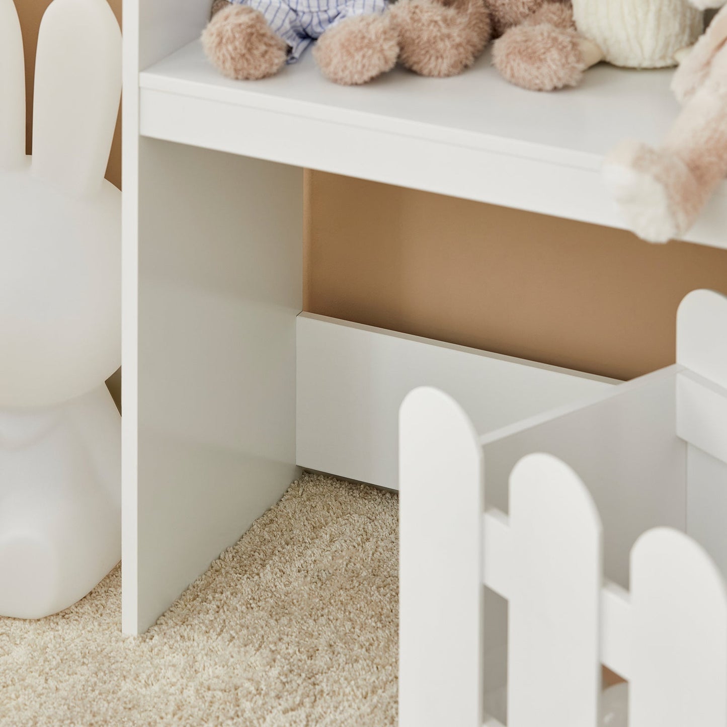 SoBuy Bibliothèque pour enfants - Max. 25 kg - 91 x 30 x 114 cm - Blanc