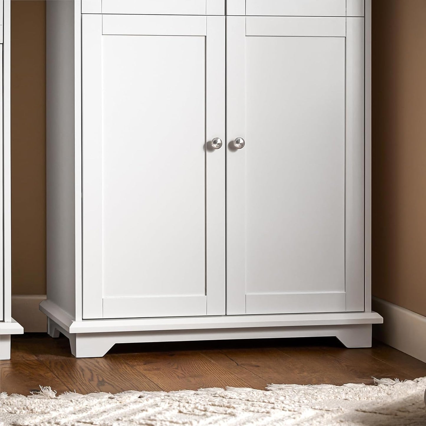 SoBuy Armoire de cuisine - FSB76-W - MDF - Max. 100kg - 75x40x175cm - Blanc
