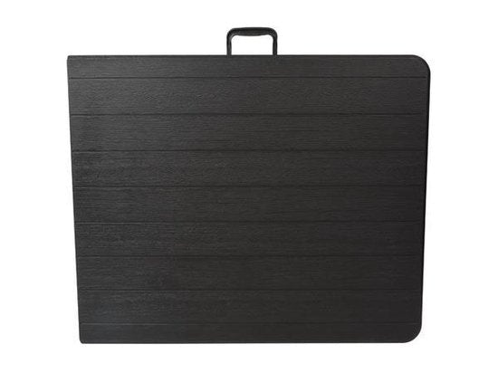 Perel Klaptafel, inklapbaar, weerbestendig, handgreep, houtlook, maximaal 100 kg, zwart