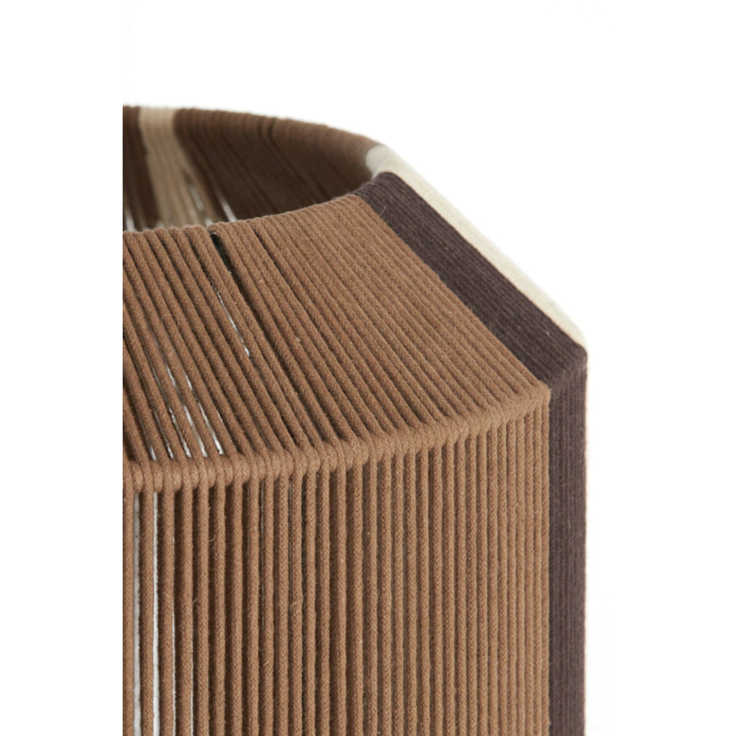 Suspension Kozana - Ø 36 x 43 cm - Marron/Crème/Marron foncé