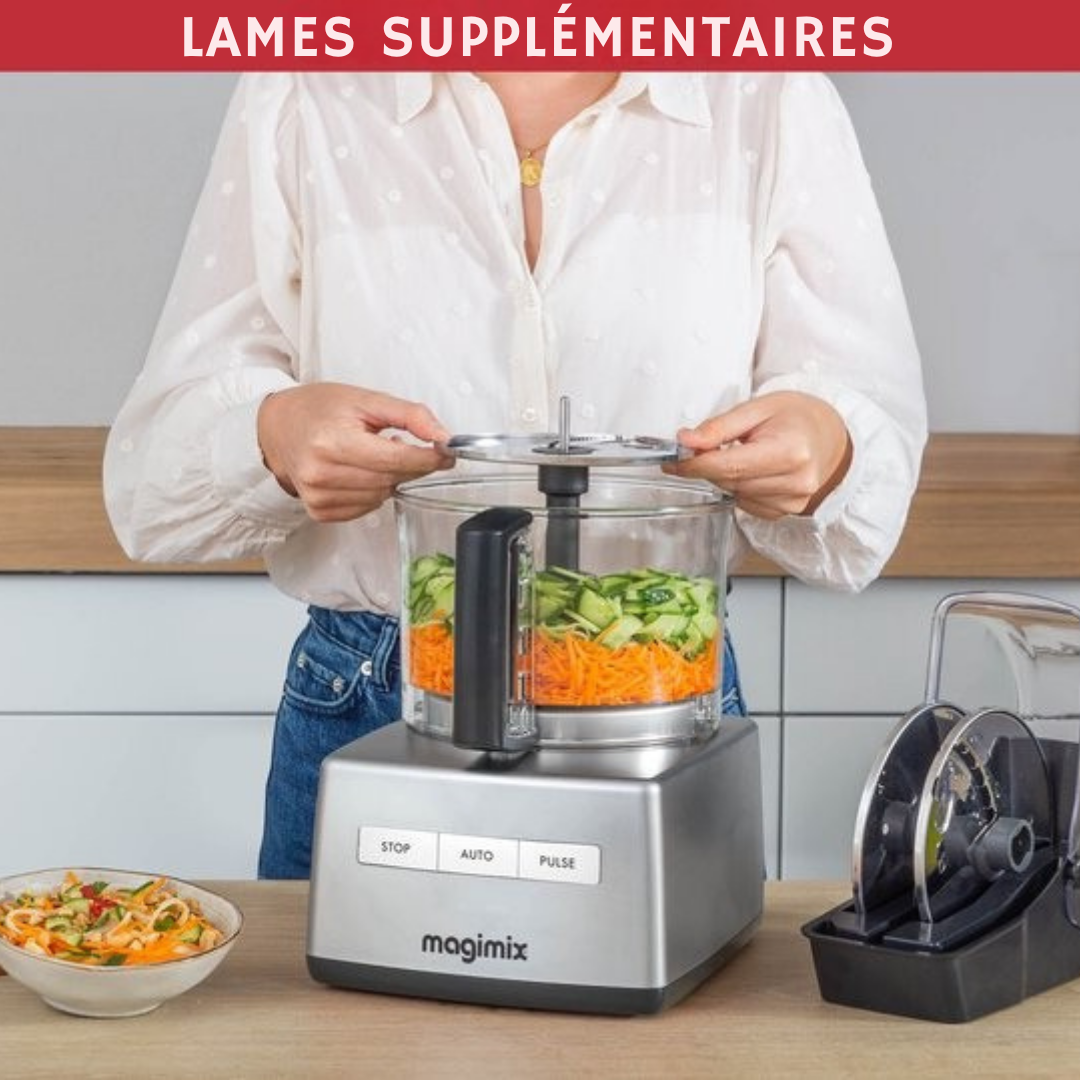 Robot de cuisine Magimix CS 5200 XL Premium - Avec presse-agrumes 1100 W - Chrome mat