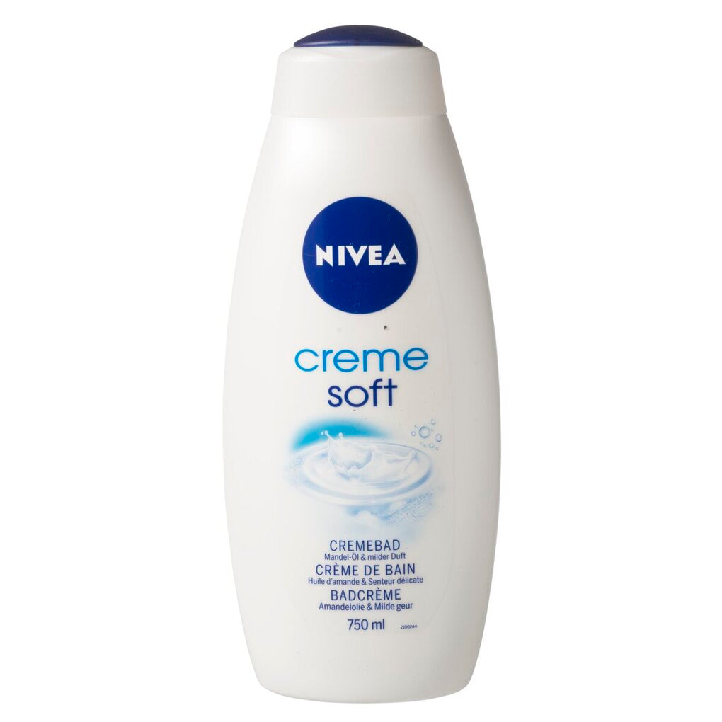Lot de 12 crèmes de bain Nivea Soft - 750 ml