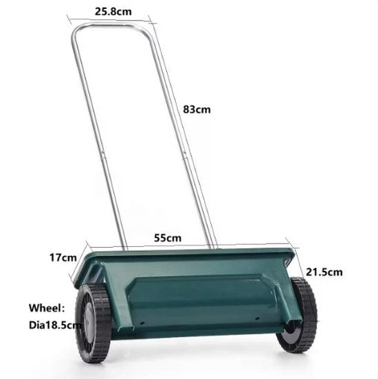 Epandeur 12 ltr - pour l'épandage d'engrais de jardin et de gravillons d'hiver - avec contrôle de la quantité d'épandage - utilisation facile - capacité 12 litres