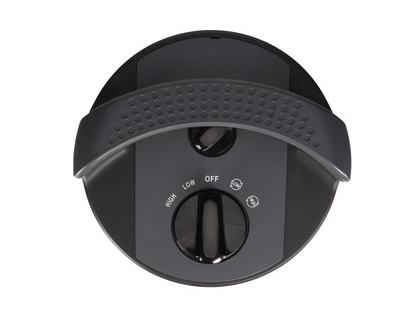 Perel Mobiele terrasverwarmer, 1200 W, carbon, met kantelbeveiliging, 2 warmteniveaus, oscillerend, plensdicht, metaal, zwart