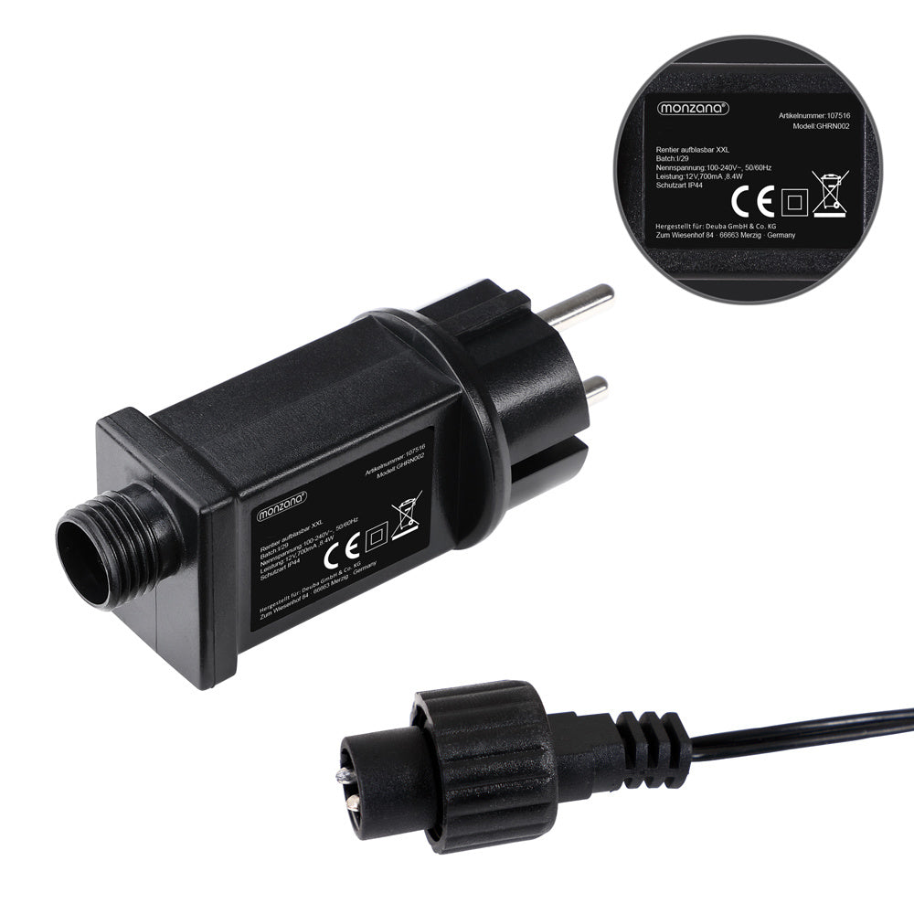 Renne autogonflant XL - 180 cm 6 LED incluses