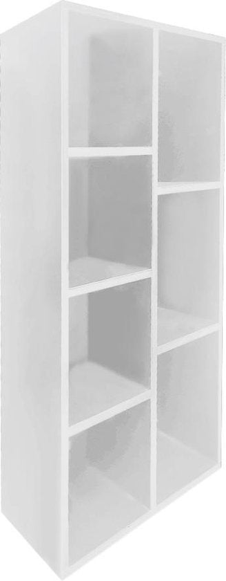 Bibliothèque Vakkie 7 étagères ouvertes - armoire murale - blanc