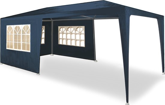 Tente de Réception 3x6m - Casaria - Pavillon Rimini - Protection UV - Surface 18m² - Bleu