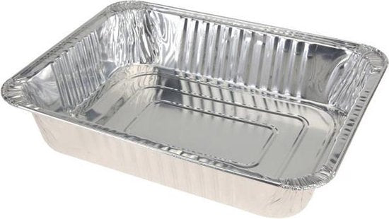 Lot de 2 bacs de cuisson pour barbecue, rectangulaires, 32 x 26 x 6 cm - Cuisson de la viande au barbecue - Grille de barbecue