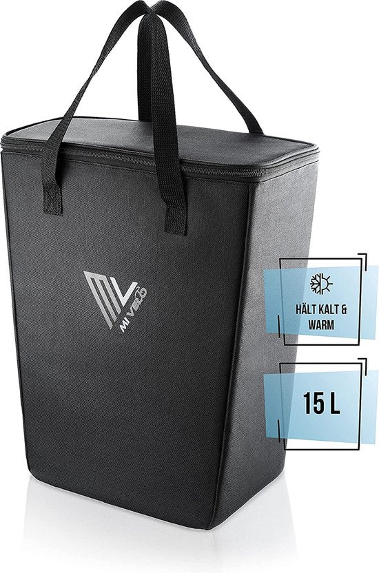 Cool bag bicycle - insert pour sacoches porte-bagages - sac à provisions pliable - accessoires de pique-nique - sac de transport (15 litres)