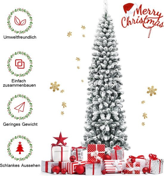 Coast Artificial Snow -Covered Christmas tree with 461 Zweigelalen 225 cm