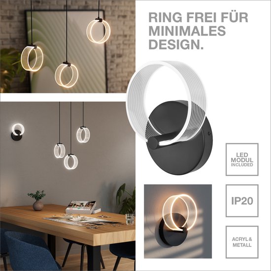 L'applique murale LEDVANCE DECOR Circle, de forme circulaire, offre une solution d'éclairage de 8 watts, dotée de la fonction Click CCT permettant de régler la couleur de la lumière de manière flexible.