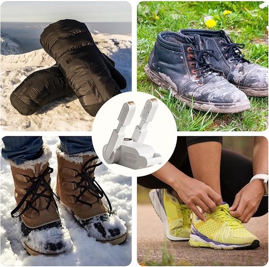 FUEGOBIRD - Sèche-chaussures - Avec minuterie - Fonction ozone/séchage - Durée réglable - Température constante de 48 °C - Sèche-chaussures - Lampe UV + charbon actif - Double protection antibactérienne - Nouvelle mise à jour en 2026