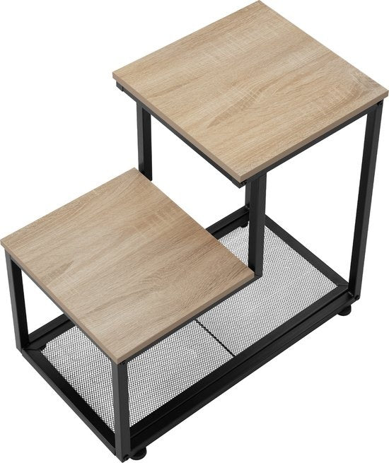 tectake -Table d'appoint Halifax - table basse - lumière industrielle - 404272
