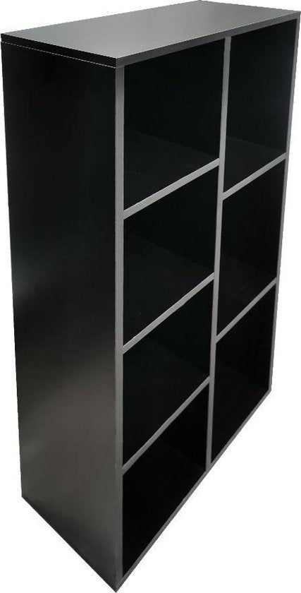 Bibliothèque Vakkie 7 étagères ouvertes - armoire murale - noir
