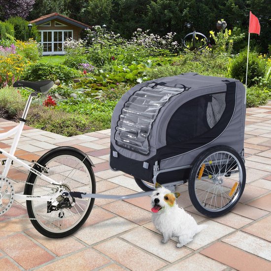 Remorque pour chien - Paws - Remorque pour vélo avec housse de pluie et pneus