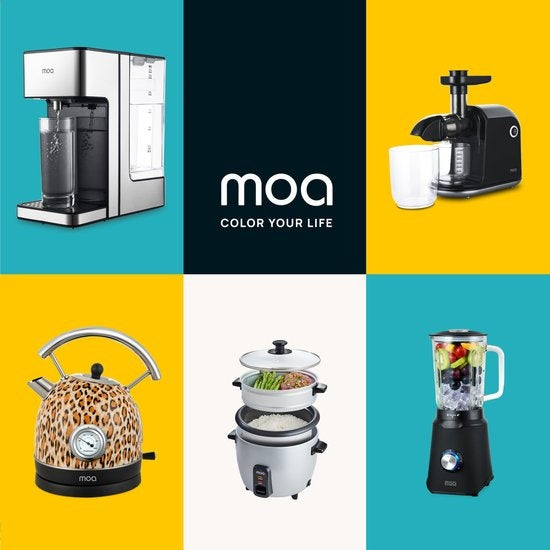 MOA Cuiseur de riz avec cuiseur vapeur 1.5 litres - acier inoxydable - RC18S