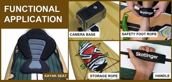 Planche de SUP gonflable Skatinger Peninsula Trojan Horse pour le touring – Kit complet