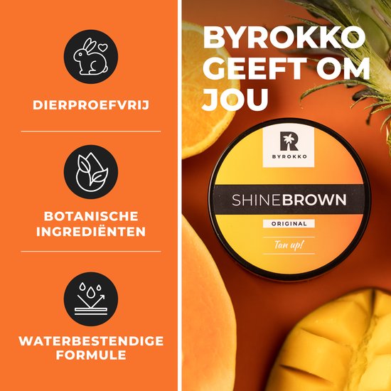 BYROKKO - Shine Brown Original - 200 ml - Solarium - Crème bronzante