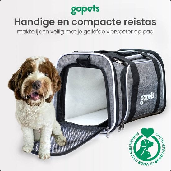 Gopets Sac de voyage pour chien - Jusqu'à 5.5KG - Gris