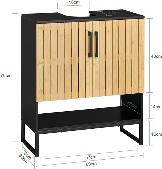 SoBuy Armoire de toilette BZR202-SCH