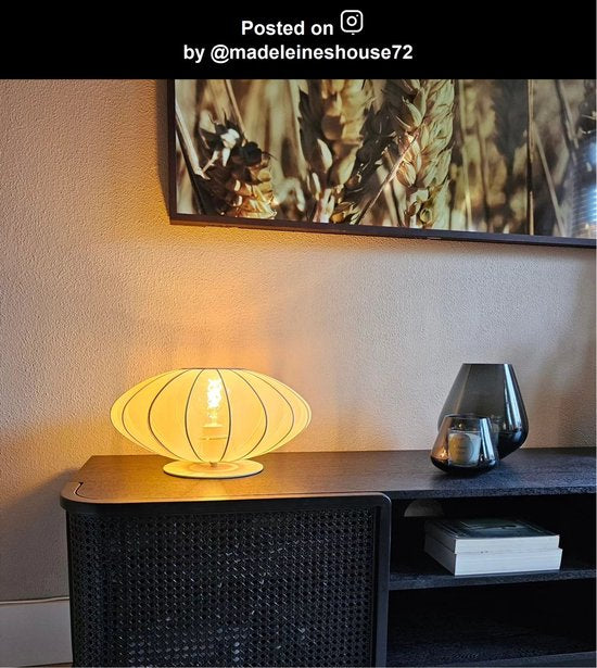 Lucide CORINA - Lampe de table - Ø 40 cm - 1xE27 - Beige - Japandi