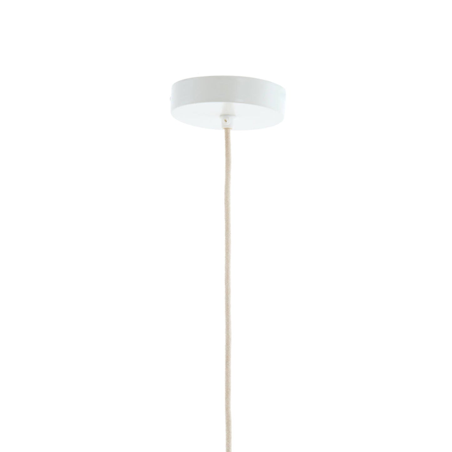 Suspension Light & Living Kozana – Ø 36 x 43 cm – Lampe en tissu élégante, couleur crème/marron foncé – Luminaire rond créant une ambiance chaleureuse pour le salon – Source lumineuse non fournie – E27
