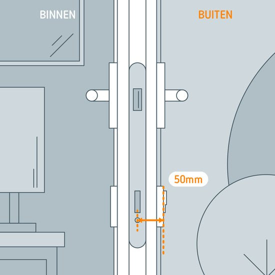 Netatmo 1 Kit d'extension 50 mm - pour serrure de porte Slim - Silver
