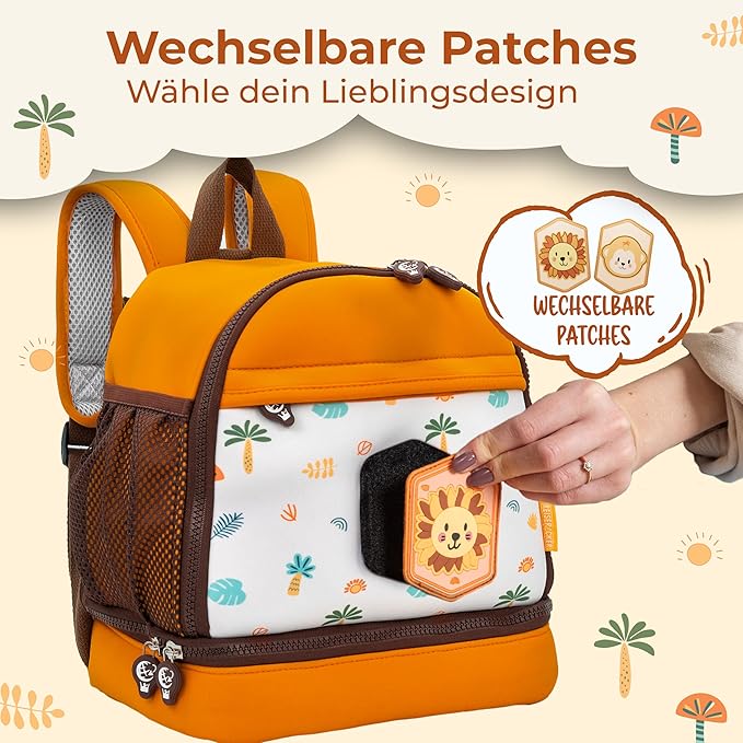 Sac à dos Reiseracker pour enfants Orange + gilet de sécurité