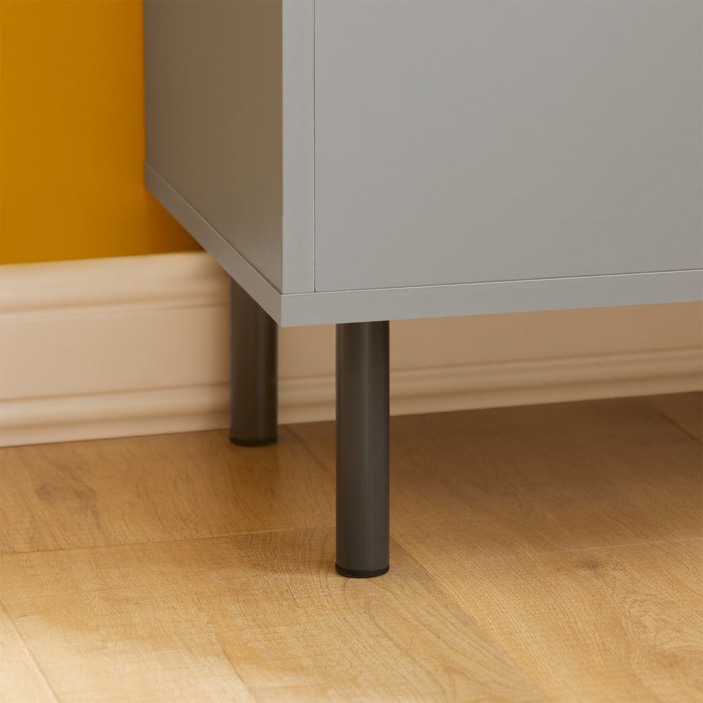 SoBuy FSB82-HG Buffet de salle à manger - Armoire de cuisine - Armoire à chaussures - Armoire à chaussures - Armoire d'entrée - Armoire de rangement avec 1 compartiment et 2 portes