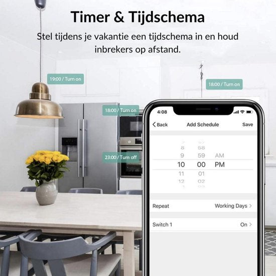 K&L Smart Plug - Interrupteur horaire - compatible avec Google Home, Amazon Alexa et IFTTT - Smart Plug