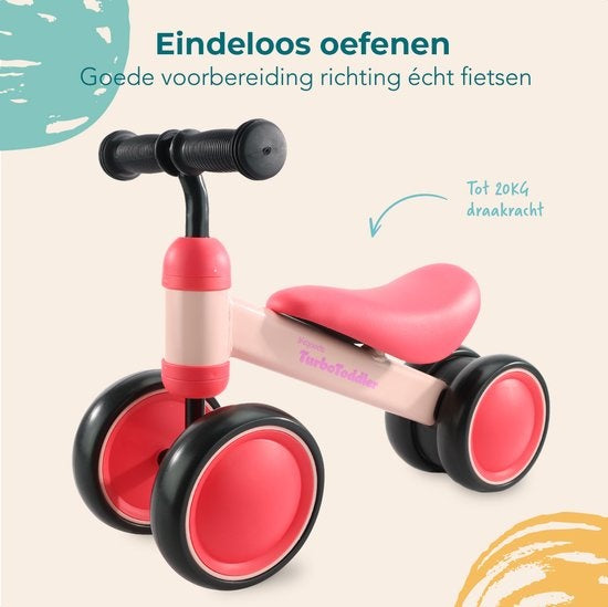 LifeGoods TurboToddler Balance Bike - Jouets à partir de 1 an - Garçons et filles - Scooter pour enfants - Rose
