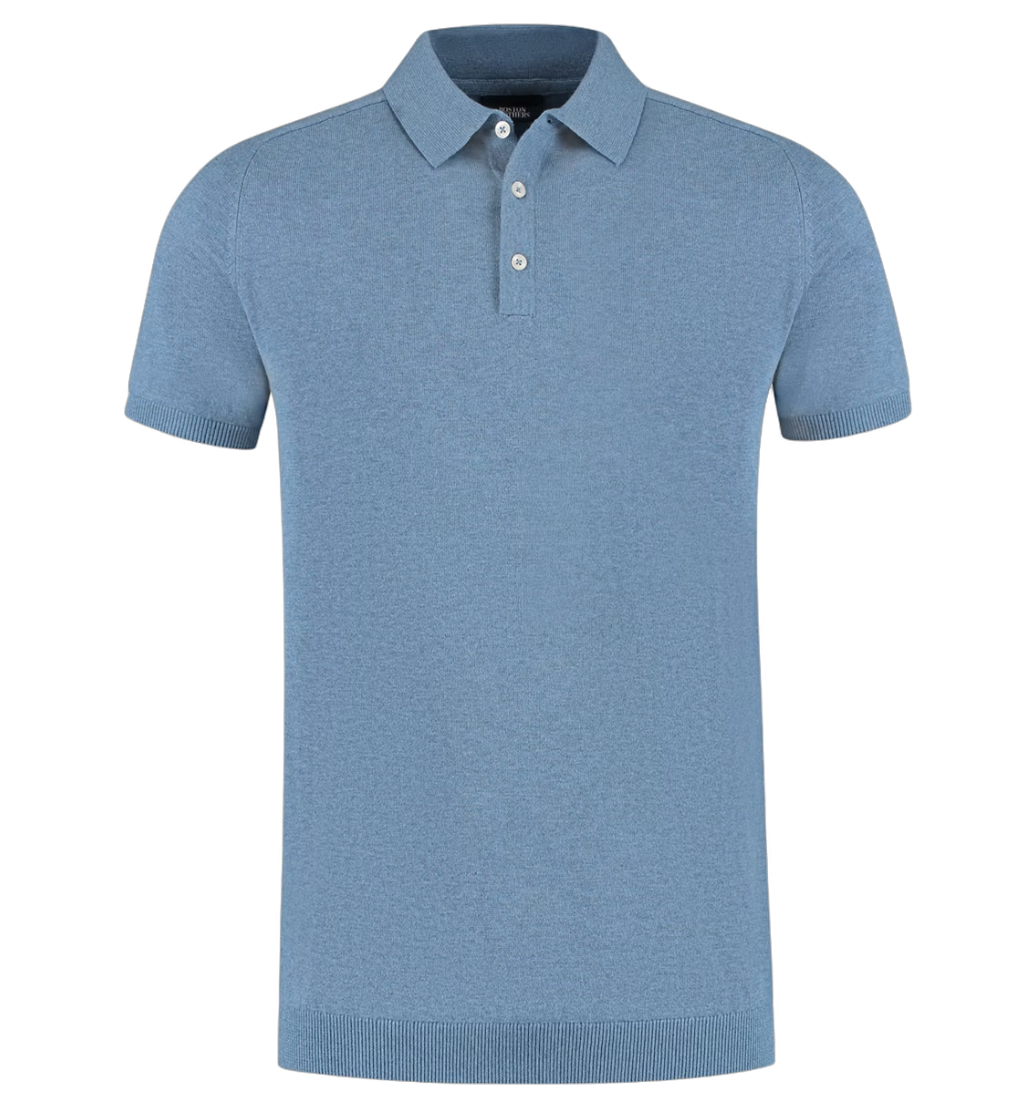 Polo en maille Boston Brothers pour homme - Bleu - Taille XL
