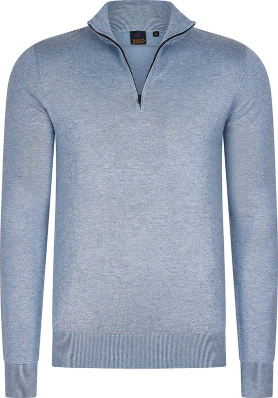 Mario Russo - Pull à demi-zip Mario Russo, bleu clair, Taille L