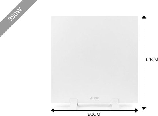 Vlectro - Panneau chauffant infrarouge mince avec minuterie réglable - 350 W