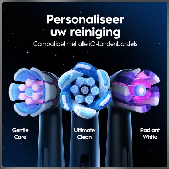 Brosse à dents électrique Oral-B iO 10 - Noire - avec étui de voyage rechargeable et support pour brossettes