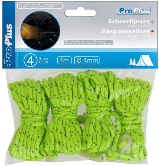 ProPlus Guardrail - Garde-corps phosphorescents - Ø 4mm x 4 mètres - 4 pièces