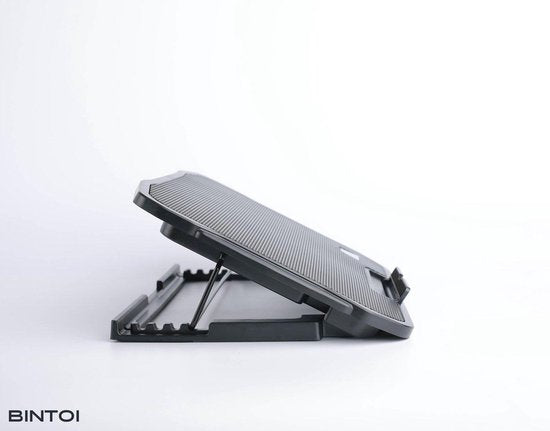 Bintoi® LSE100 - Support pour ordinateur portable réglable - Support pour tablette - Support pour ordinateur portable - Table pour ordinateur portable - Support pour ordinateur portable - Cooler pour ordinateur portable Verhoger - Cooling Pad - 6 ventilat