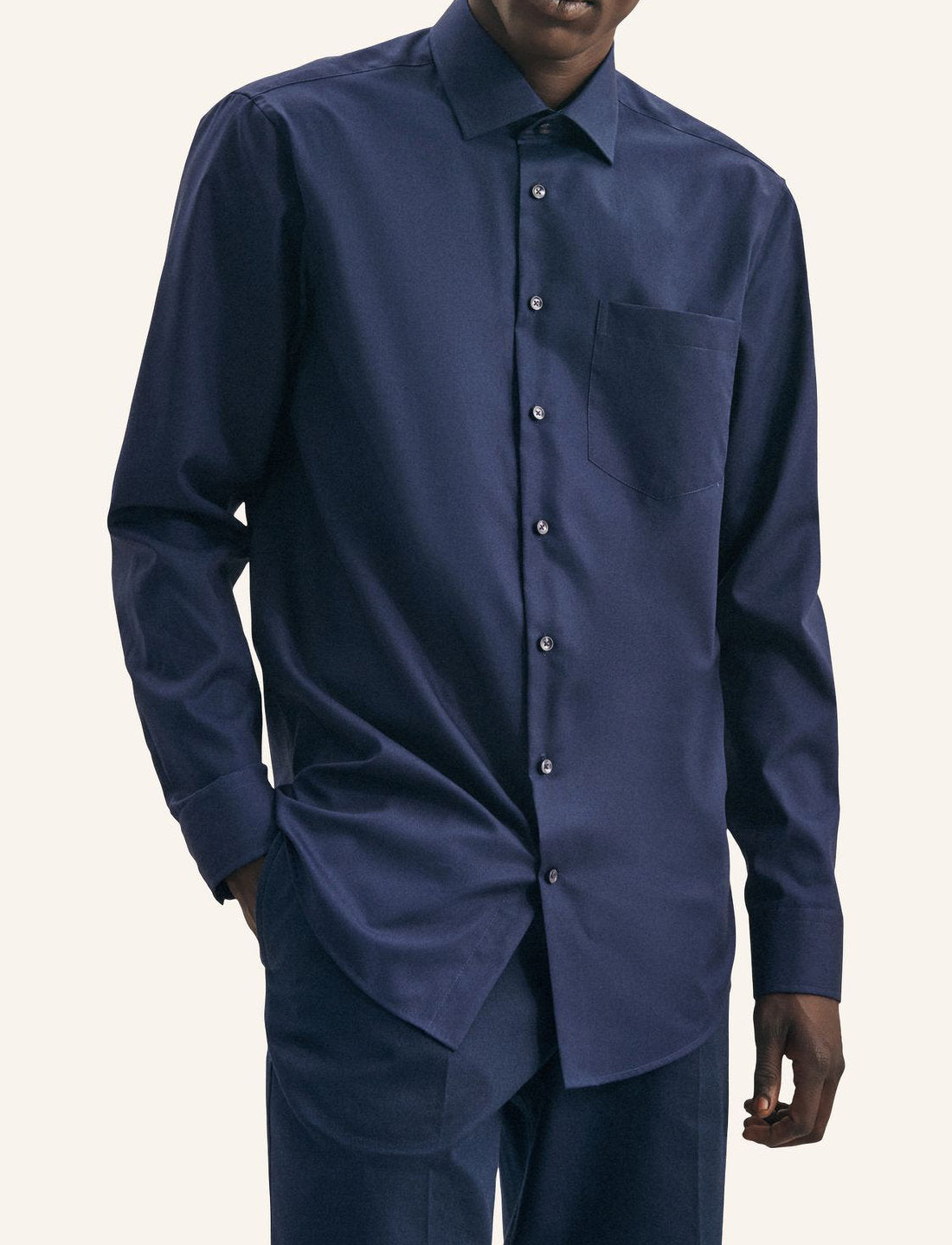 Seidensticker - XS - Chemise de bureau - Patch Kent12 - Bleu foncé