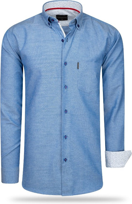 Cappuccino Italia - Chemise homme Uni - bleu royal - Taille L