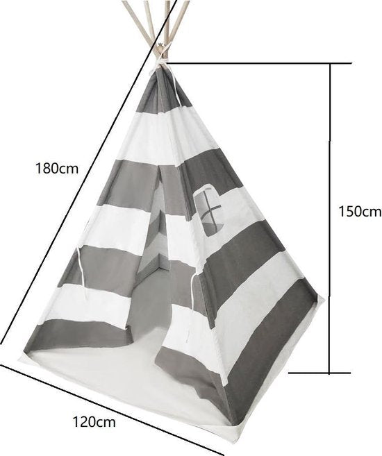 Tente de jeu tipi Floortje - wigwam - avec coussin de sol