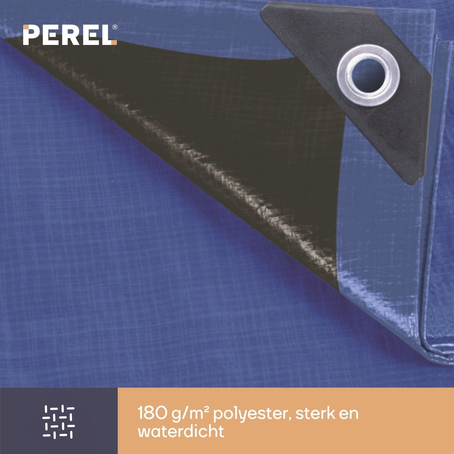 Bâche Perel - Bleu/Noir - Ultra résistante - 5 X 8 M