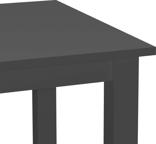 Table de cuisine - table de bureau - 75 cm x 75 cm - noir