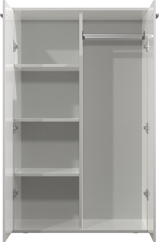 Armoire enfant - étagères et penderie - hauteur 120 cm